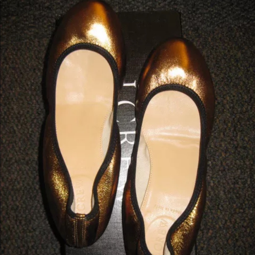 J.crew Lula leather Ballet Flats~8.5-Made in Italy